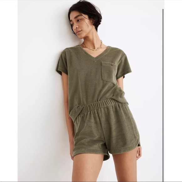 MADEWELL MWL Retroterry Dolphin Hem Shorts Sz S - Picture 1 of 9